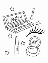 Printable Makeup Coloring Page sketch template