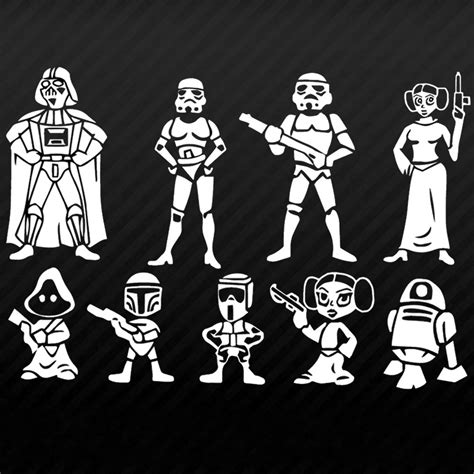 Amazon.com: Star Wars Family Car Decal Automotive Vinyl Sticker: Automotive