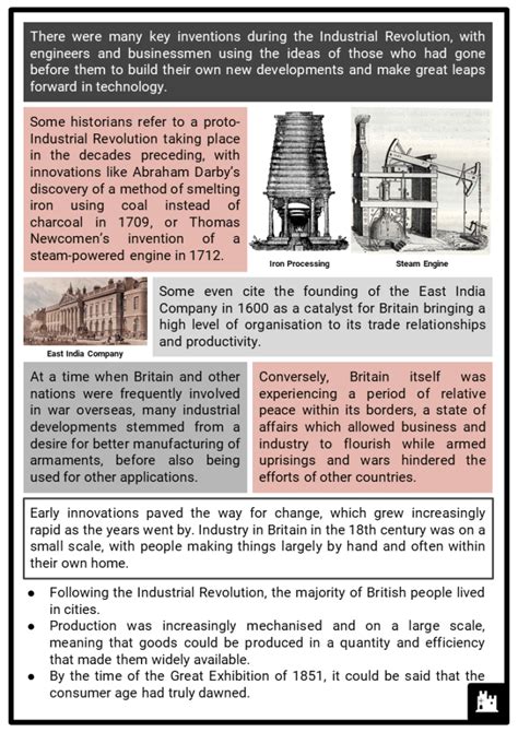 Industrial Revolution Timeline Of Events