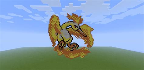 Moltres Pixel Art Minecraft Map