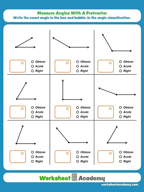 Measuring Angles Worksheet Grade 6 Pdf - Angleworksheets.com