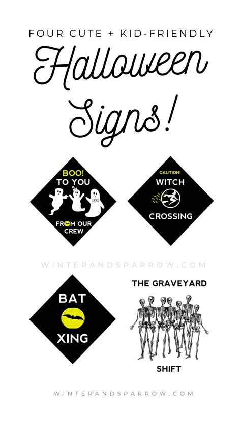 4 Cute Kid-Friendly Halloween Signs » winterandsparrow.com