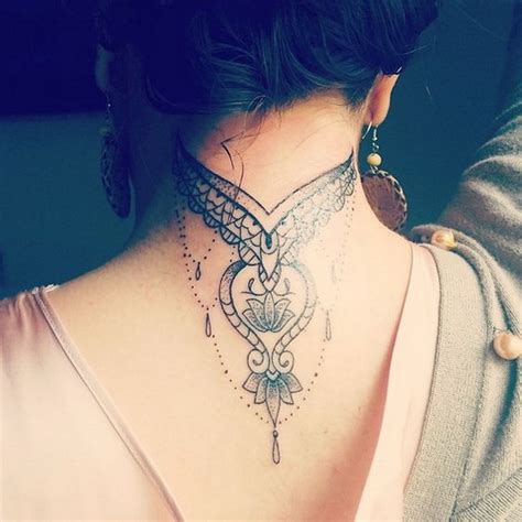 55+ Attractive Back of Neck Tattoo Designs - For Creative Juice