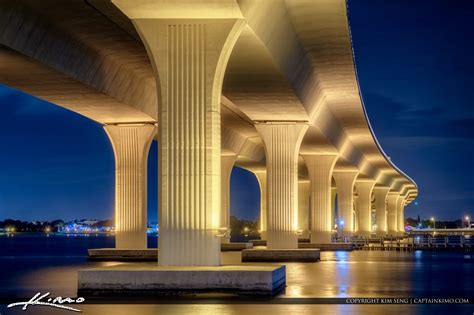 Roosevelt Bridge Night Lights After Sunset | HDR Photography by Captain ...