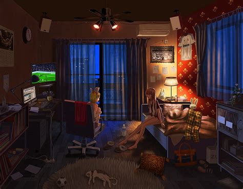 Talk through the night, book, bedroom, curtain, megurine, door, anime, anime girl, HD wallpaper ...