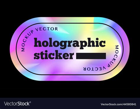 Holographic sticker colorful modern style Vector Image