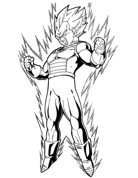 Dragon Ball Vegeta coloring page - Download, Print or Color Online for Free