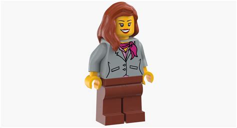 Lego woman stewardesse 3D model - TurboSquid 1346243