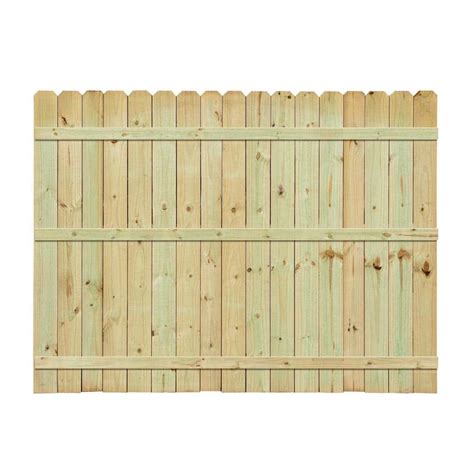 Severe Weather 6-ft X 8-ft Pressure Treated Pine Dog Ear Privacy Spaced ...