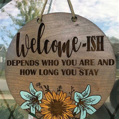 Welcome Ish Door Hanger Funny Door Sign - Etsy Australia