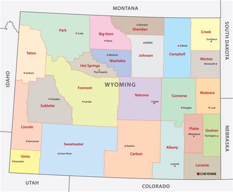 Wyoming Counties Map | Mappr