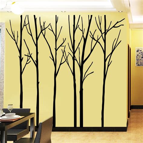 Extra Large Black Tree Branches Wall Art Mural Decor Sticker Transfer ...