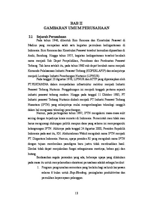 (DOC) PROFIL PT DIRGANTARA INDONESIA | Sumarjo kasmi - Academia.edu