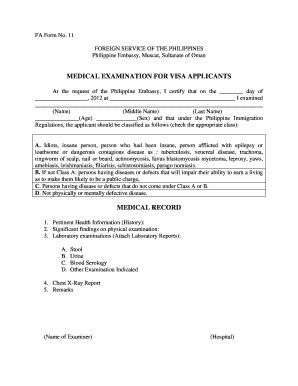 Medical Certificate For Visa Pdf - Fill Online, Printable, Fillable ...