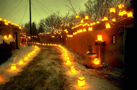 Luminarias at the Old Pueblo | Taos new mexico, New mexico homes, New mexico santa fe