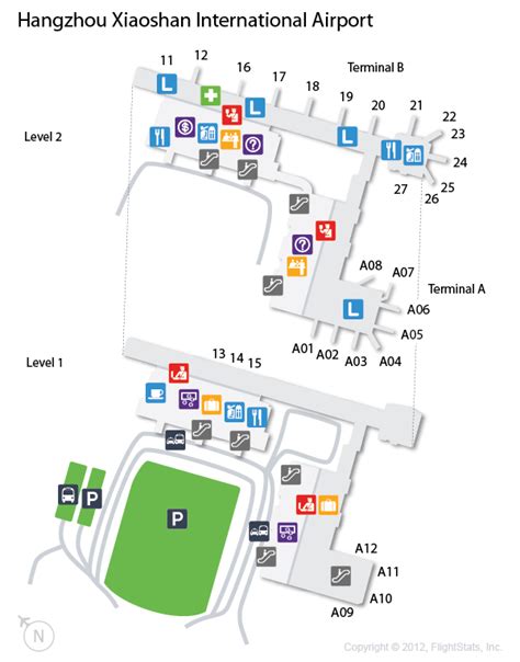 (HGH) Hangzhou Xiaoshan International Airport Terminal Map | airports ...