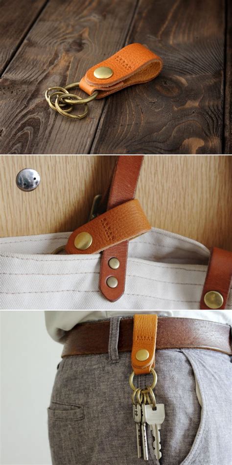 Pin by Megan Dietrich on DIY Time | Leather, Leather key holder, Leather accessories