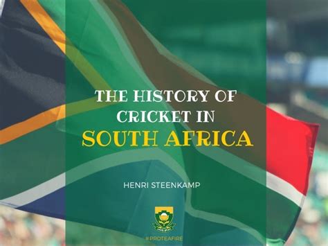 The History of Cricket in South Africa