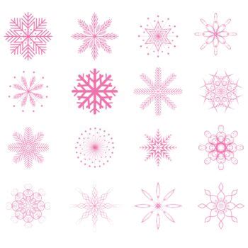 Pink Snowflakes Clipart Snowflake