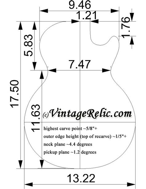 Image result for Les Paul body dimensions | Gibson guitars, Music ...