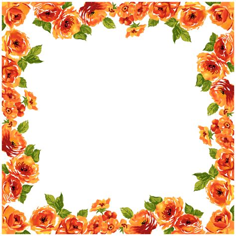 15++ Flower border clipart transparent collection