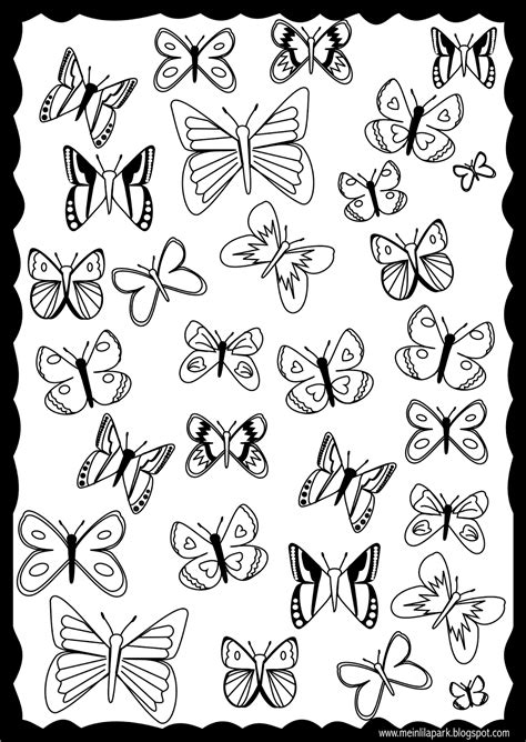 Free printable butterfly coloring page - ausdruckbare Ausmalseite - freebie