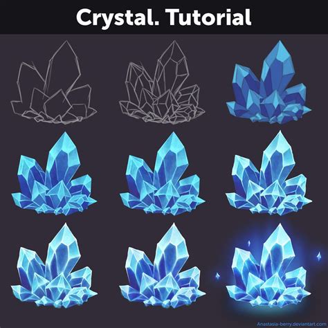 Crystal. Tutorial by Anastasia-berry | Crystal drawing, Art tutorials ...