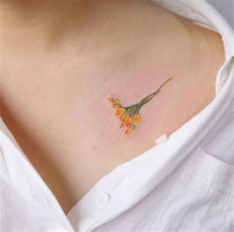 20+ Beautiful Freesia Flower Tattoo Ideas For Females – EntertainmentMesh