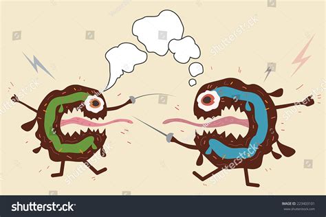 Cartoon Monster Donut Stock Vector (Royalty Free) 223403101 | Shutterstock