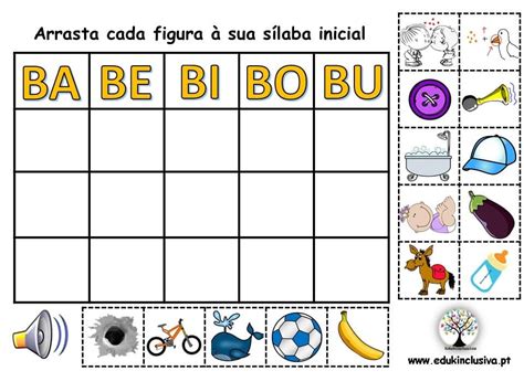 Jogo interativo – sílabas – ba/be/bi/bo/bu ⋆ EduKinclusiva | Atividades alfabetização e ...