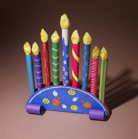 Chanukah Menorah Centerpiece Craft | crayola.com