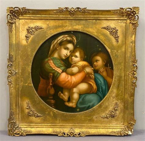 Raphael Madonna Of The Chair Oil Painting On Board