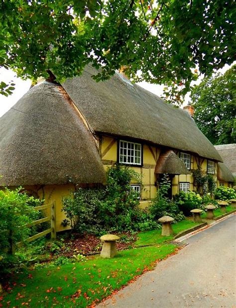 40 Beautiful Thatch Roof Cottage House Designs