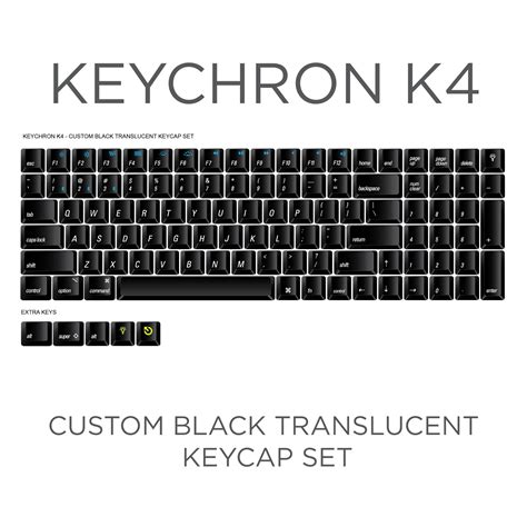 Shop :: Maker Designs :: Keychron K4 Custom Black Translucent Keycap Set