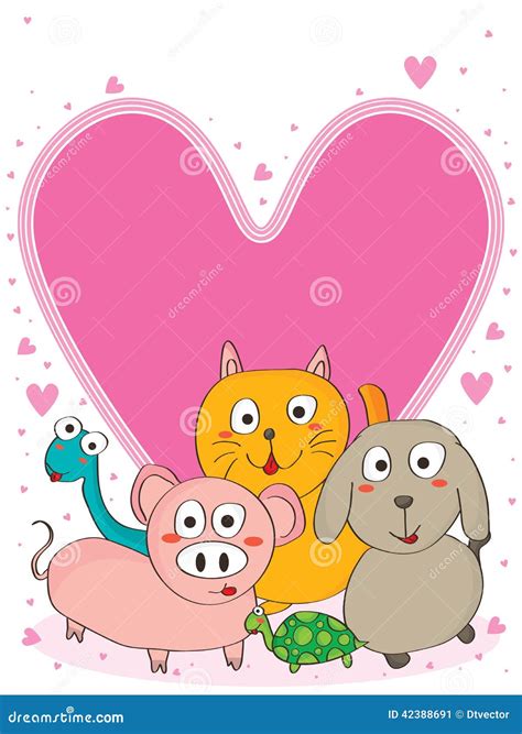 Pet Love stock vector. Illustration of clip, design, animals - 42388691