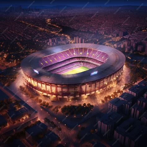 Premium AI Image | Beautiful aerial view of stadium background wallpaper