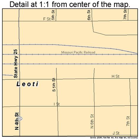 Leoti Kansas Street Map 2039550