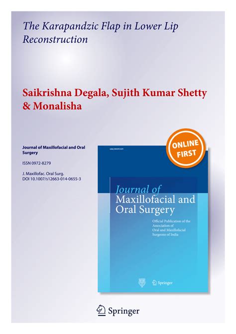 (PDF) 2 3 The Karapandzic Flap in Lower Lip Reconstruction