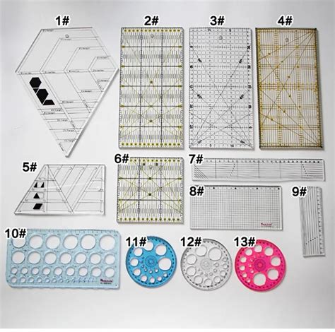 DIY COSTURA PATCHWORK SEWING ACCESSORIES SEWING TOOLS PATCHWORK RULER ...