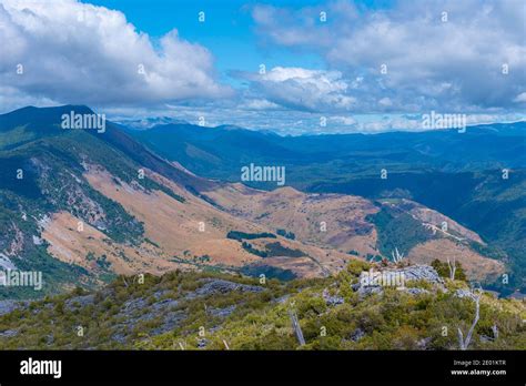 Panorama of New Zealand from Takaka hill Stock Photo - Alamy