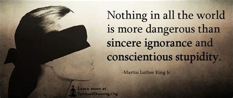 Nothing in all the world is more dangerous than sincere ignorance and ...