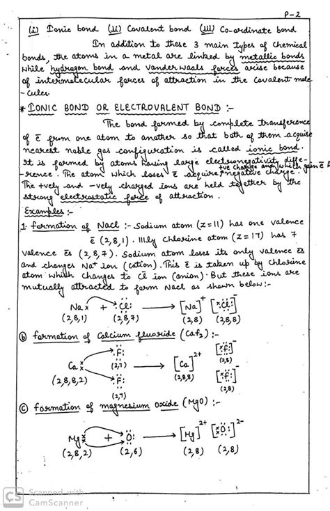 Chemical Bonding and Molecular Structure Notes