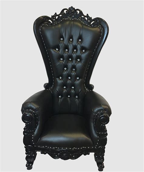 Throne Chair - Black - KM Party Rental