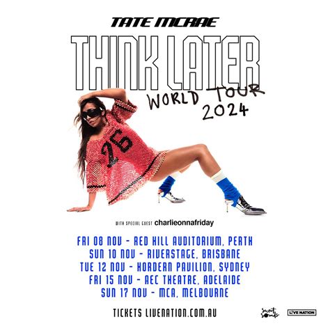 Tate McRae announces her Australia tour dates for November 2024