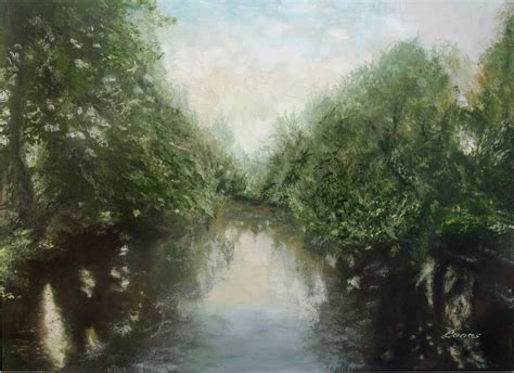 Riverscape Painting by Christian Bonas | Saatchi Art