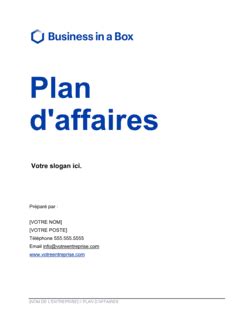 [42+] Exemple De Modele De Plan Daffaires