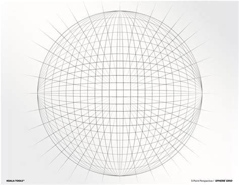 5-point Perspective SPHERE GRID Transparency Sheet | Perspektive ...