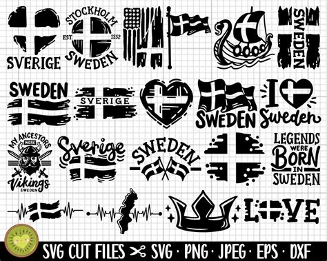 Sweden Svg Bundle Sweden Png Bundle - Etsy