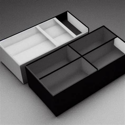 box design modern black and white color scheme, zeff style , 3D - Arthub.ai