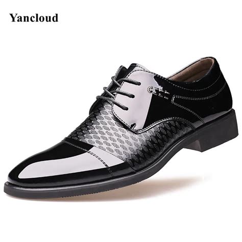 Top Quality Mens Dress Shoes 2017 Pointed Toe Patent Leather Summer ...